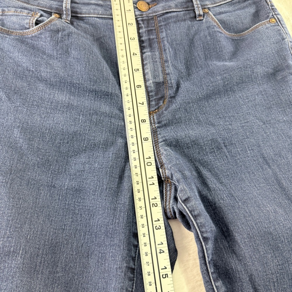 LOFT‎ Curvy High Waist Skinny Ankle Jeans Blue Dark Wash Denim Size 31 12P - Picture 7 of 10